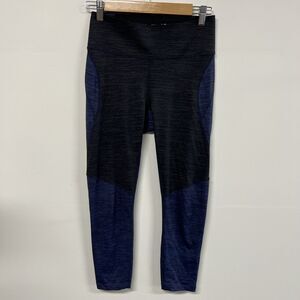 Outdoor Voices TechSweat Leggings Size S Capri Crop Blue Black Mid Rise Gym